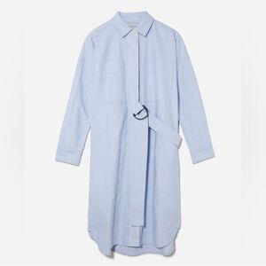 NWT Everlane The Oxford 100% Organic Cotton Shirtdress Blue Size XS